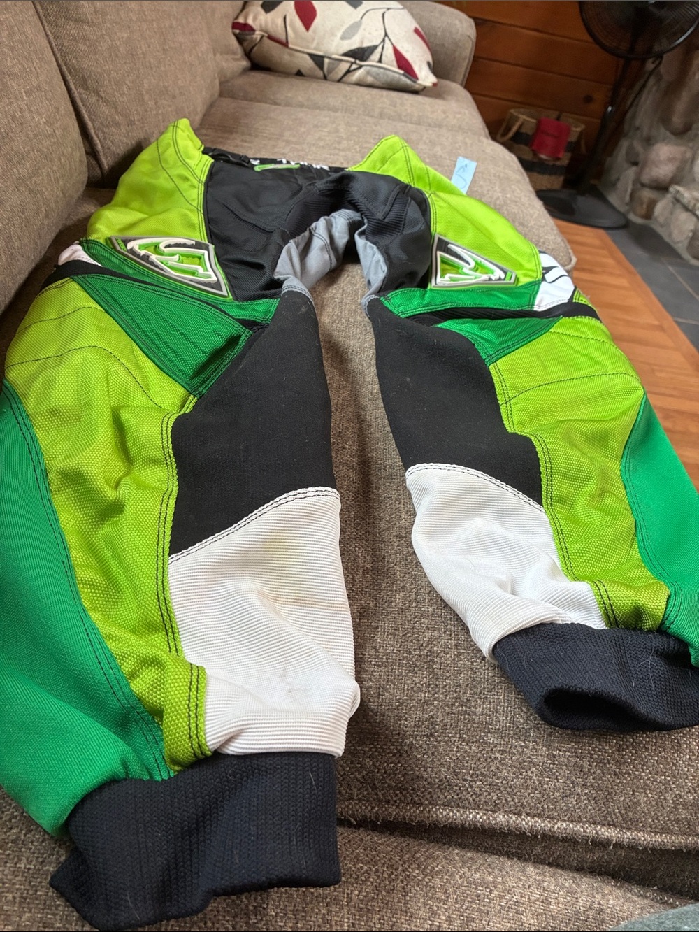 Thor Green and Black Womens 3/4 Motocross Pants